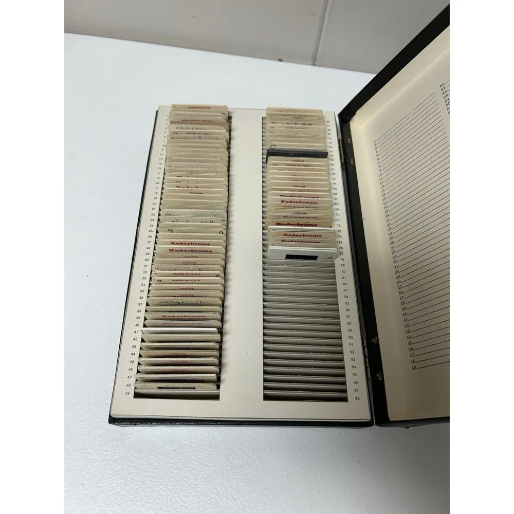78 Vintage Picture Film Slides Photos Nature 70s With Case Yellowstone